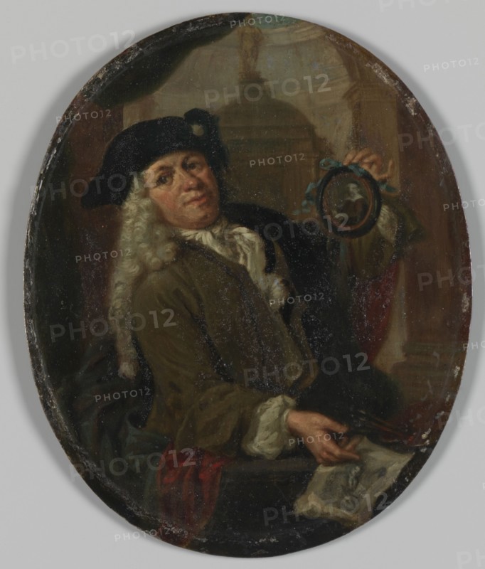 Portrait of Arnoud van Halen (1673-1732). Painter, Printmaker, Poet and Collector in Amsterdam, 1725 Creator: Unknown.