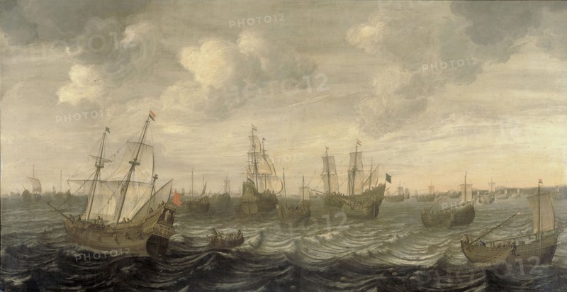 The Dutch Herring Fleet under Sail, 1660-1701. Creator: Cornelis Beelt.