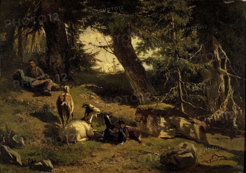 Swiss Landscape, 1860. Creator: Gerard Bilders.