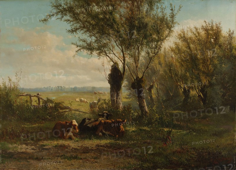 Meadow near Oosterbeek, 1860. Creator: Gerard Bilders.