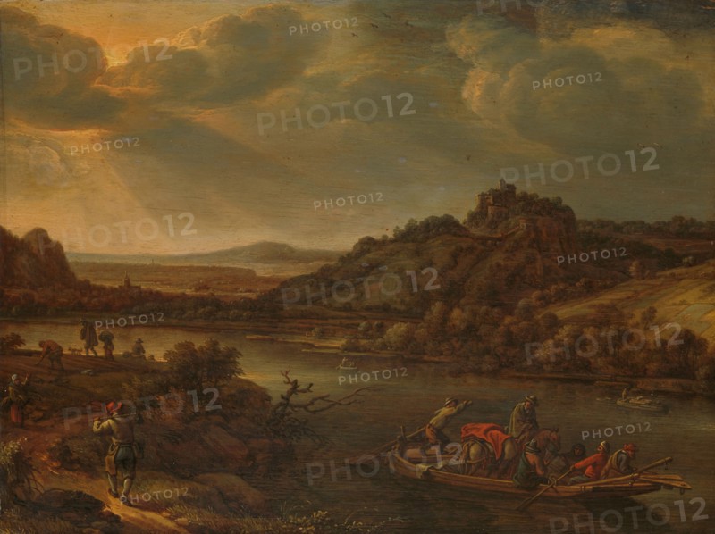 River view with ferry, 1655. Creator: Herman Saftleven the Younger.