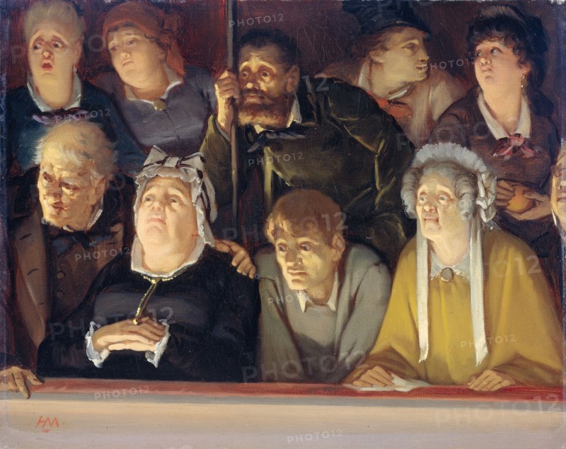 Theatre audience, 1840-1886.  Creator: Hippolyte Michaud.