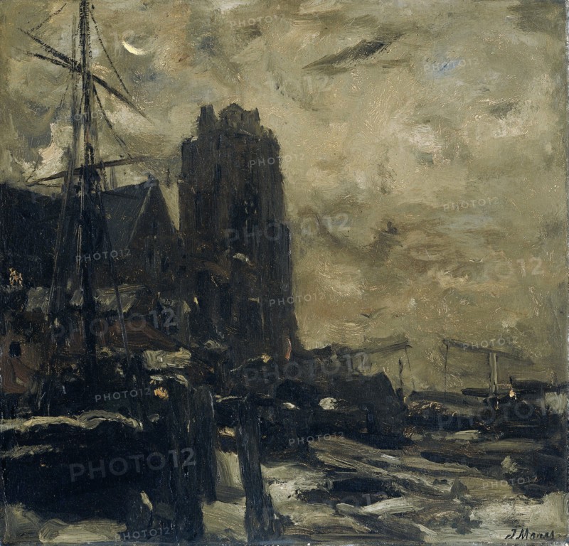 Dordrecht, evening, c.1870-c.1899.  Creator: Jacob Henricus Maris.