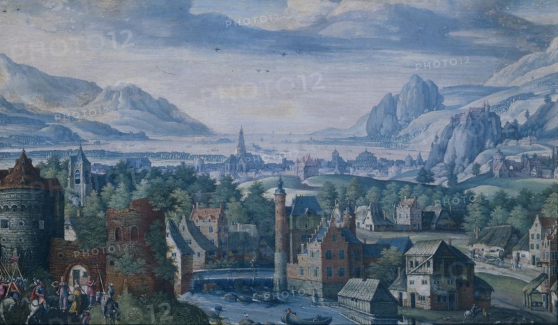 Landscape with the story of Jephthah's daughter, 1580-1589. Creator: Jacob Savery I.