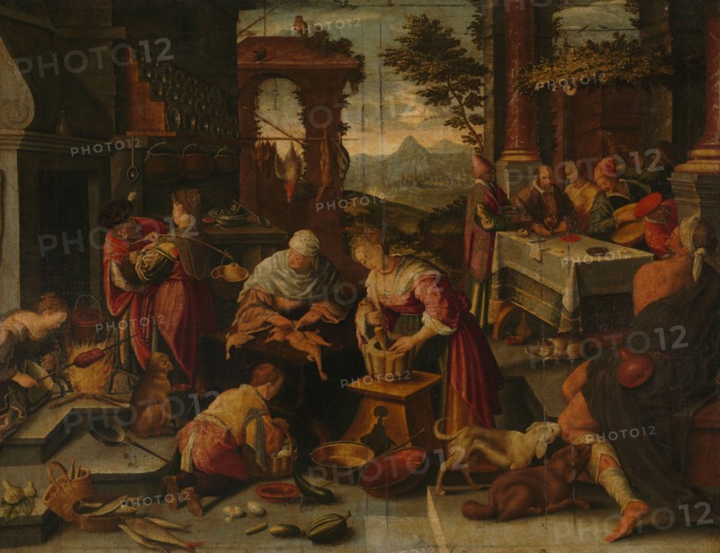 Lazarus and the Rich Man, 1544-1700. Creator: Jacopo Bassano (copy after).