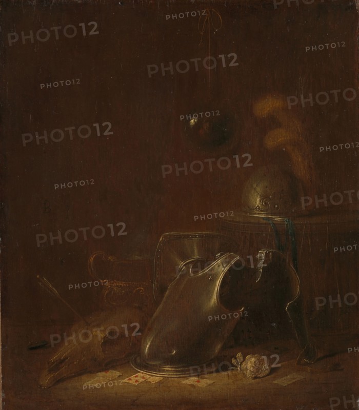 Still life with implements of war, c.1635-c.1645. Creator: Jan Jansz Buesem.