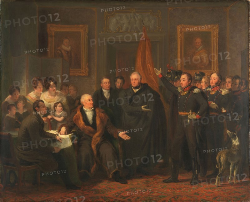 Triumvirate Assuming Power in the Name of the Prince of Orange, 21 November 1813, c.1828. Creator: Jan Willem Pieneman.