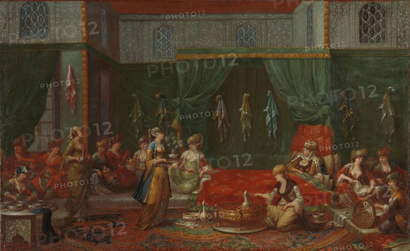 Lying-in Room of a Distinguished Turkish Woman, c.1720-c.1737. Creator: Jean Baptiste Vanmour.