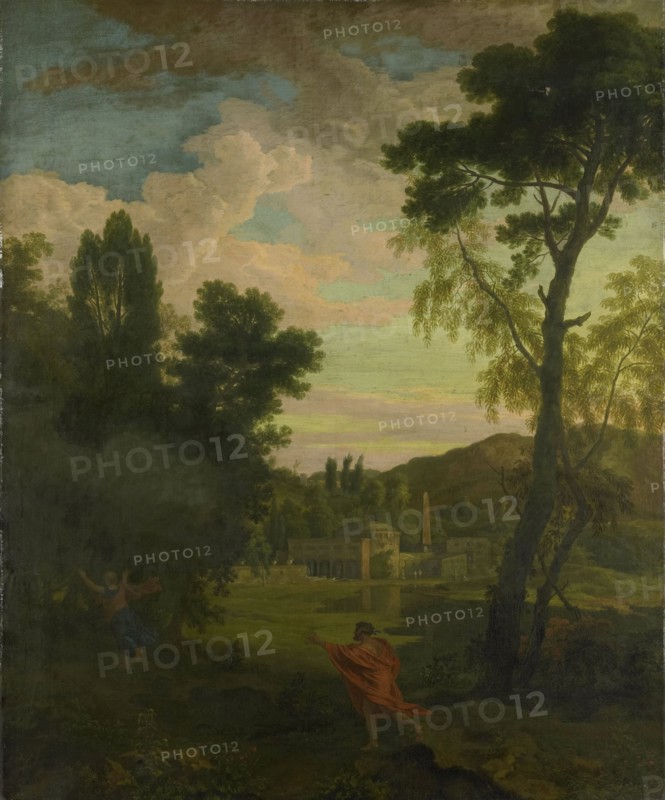 Arcadian Landscape with Jupiter and Io, 1680-1726. Creator: Johannes Glauber.