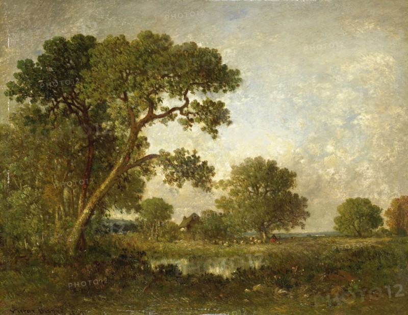 Landscape, 1869. Creator: Leon Victor Dupre.