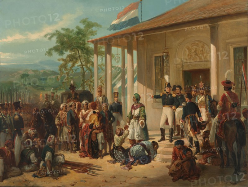 The Arrest of Diepo Negoro by Lieutenant-General Baron De Kock, c.1830-c.1835. Creator: Nicolaas Pieneman.
