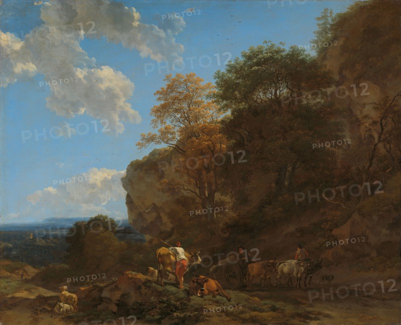 Italian Landscape, 1650-1683. Creator: Nicolaes Berchem.