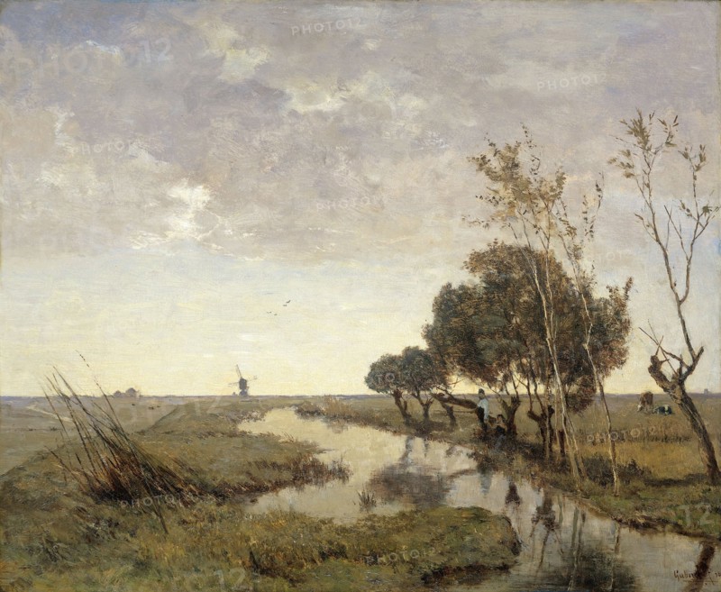 A Watercourse near Abcoude, 1878. Creator: Paul Joseph Constantin Gabriel.