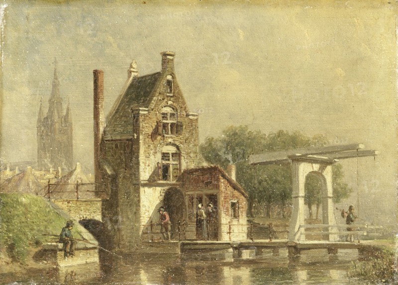 The Koepoort (Cow Gate) in Delft, 1850-1892. Creator: Pieter Gerard Vertin.