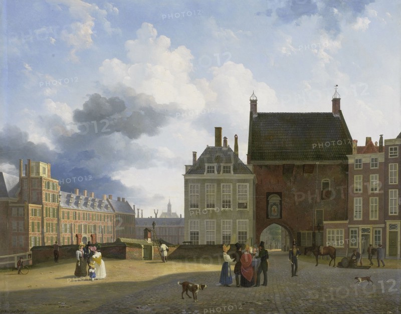 The Gevangenpoort and the Plaats, The Hague, 1825-1860. Creator: Pieter Daniel van der Burgh.