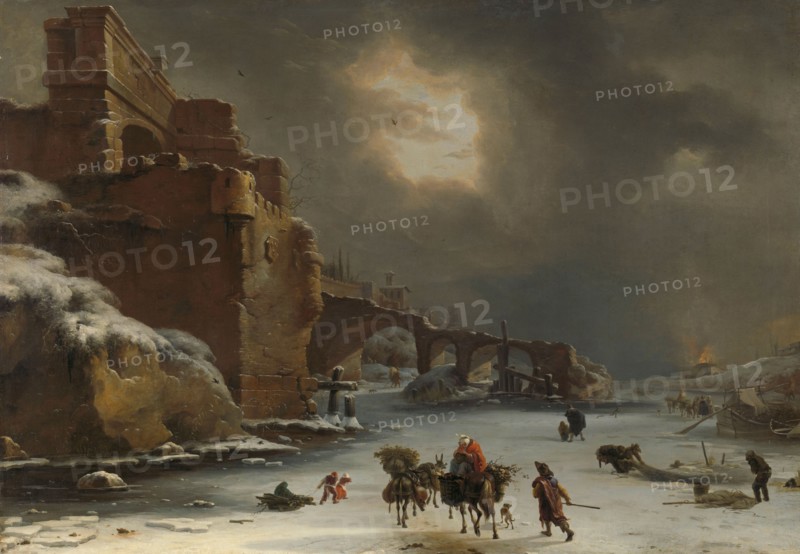 City Walls in Winter, c.1650-c.1670. Creator: Willem Schellinks.