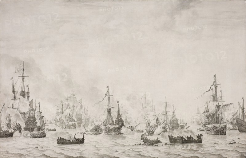 The Battle of the Downs, 1659. Creator: Willem van de Velde I.