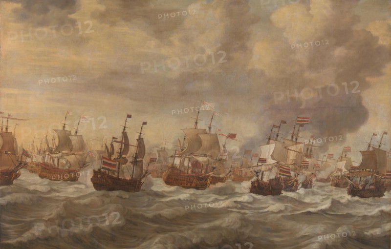 Episode from the Four Days' Naval Battle (11-14 June 1666), in or after 1666-in or before 1672. Creator: Willem van de Velde I.