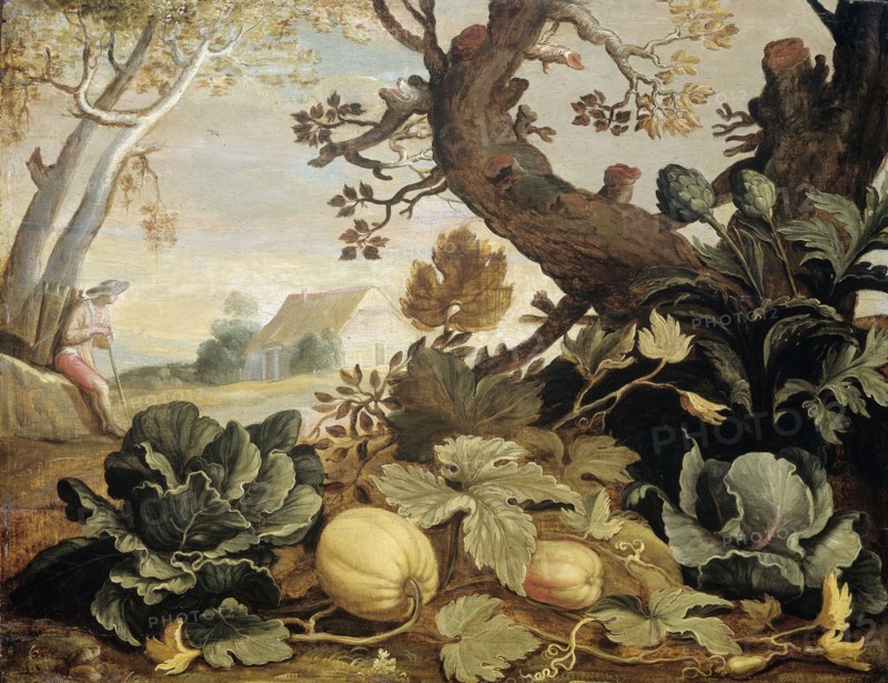 Landscape with Fruits and Vegetables in the foreground, 1600-1651. Creator: Abraham Bloemaert.