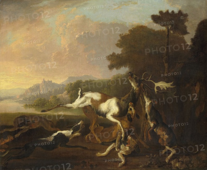 The Deer Hunt, 1650-1695. Creator: Abraham Hondius.