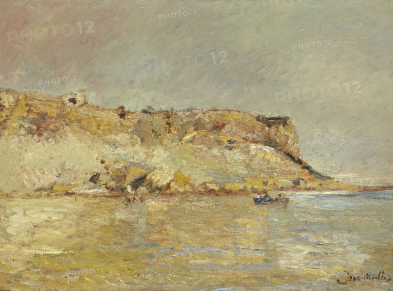 Cliffs and coast, 1870-1880.  Creator: Adolphe Monticelli.