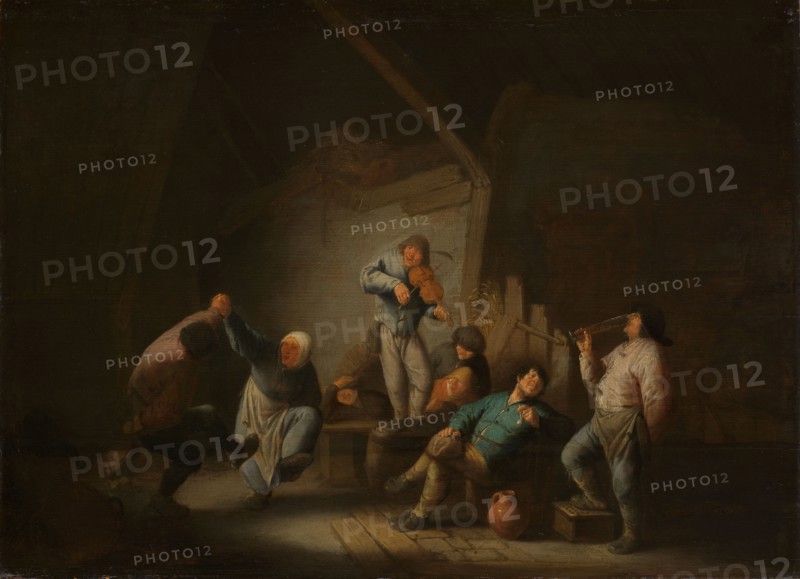 Dancing Couple, c.1635. Creator: Adriaen van Ostade.