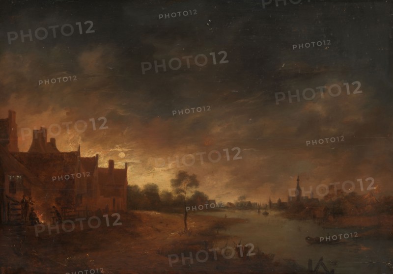 River View by Moonlight, in or after c.1653. Creator: Unknown.