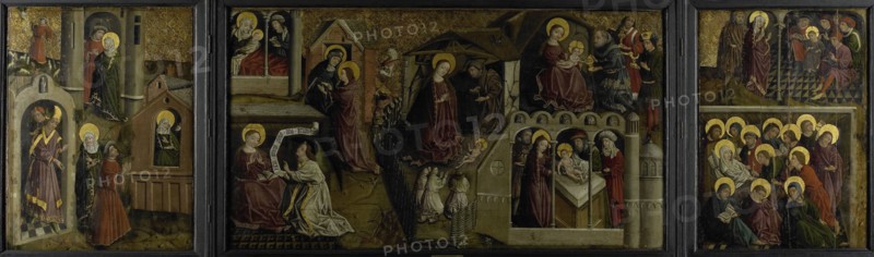Triptych with Scenes from the Life of the Virgin, c.1450. Creator: Anon.