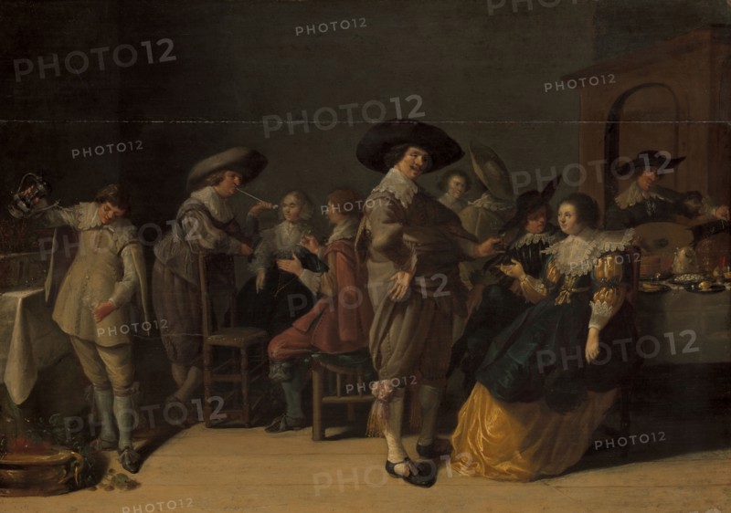 Distinguished Company in a Room, after 1630. Creator: Unknown.