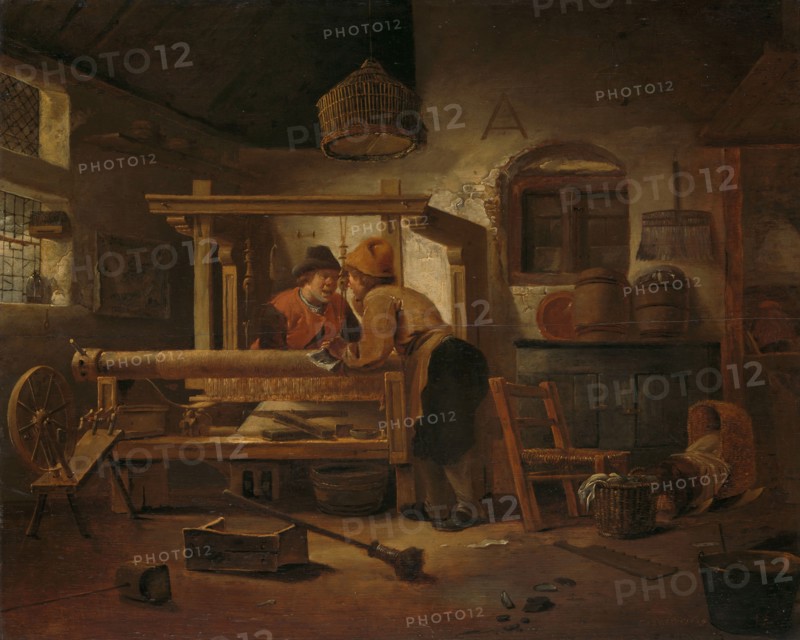 Weaver's Workshop, 1659. Creator: Cornelis Gerritsz. Decker.