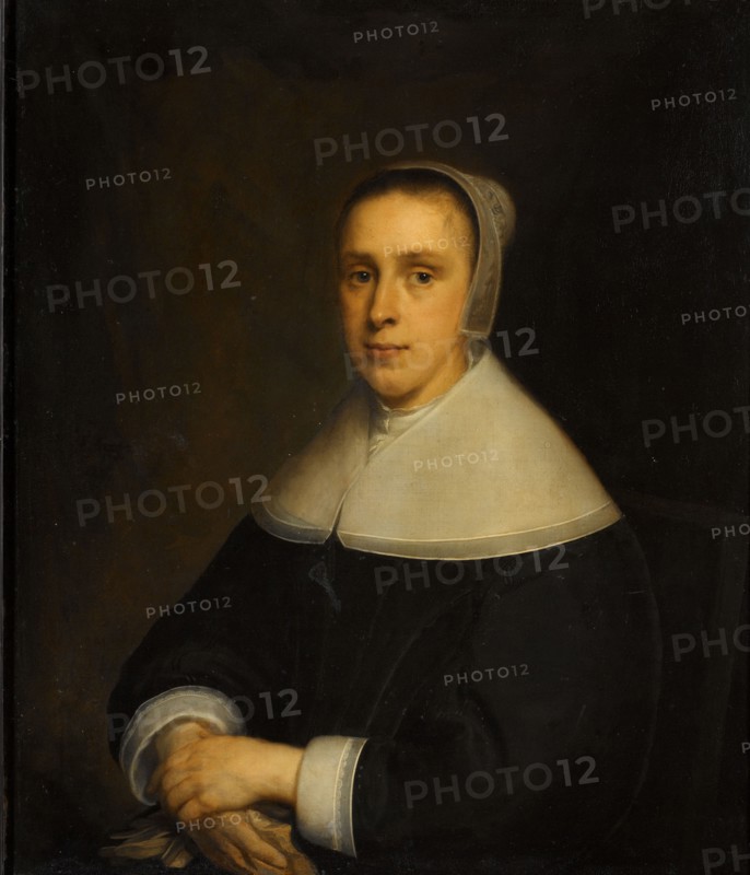 Portrait of Elisabeth Vervoorn (1617-57), 1650. Creator: Cornelius Janssen van Ceulen.