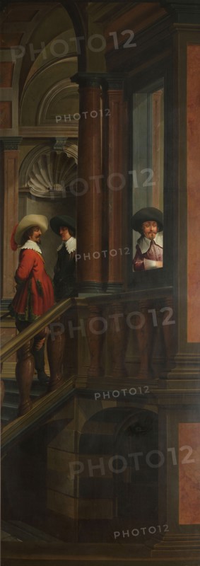 A Seven-Part Decorative Sequence: An Outdoor Stairway, 1630-1632. Creator: Dirck van Delen.