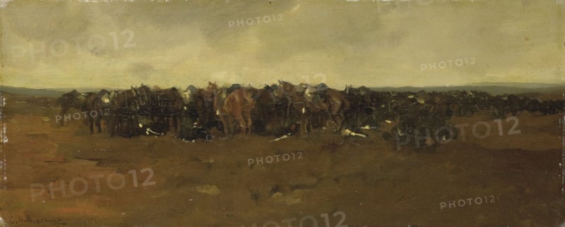 Cavalry at Repose, 1880-1890. Creator: George Hendrik Breitner.