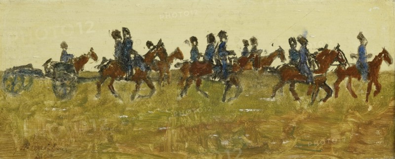Hussars on Maneuver, c.1880-c.1923. Creator: George Hendrik Breitner.