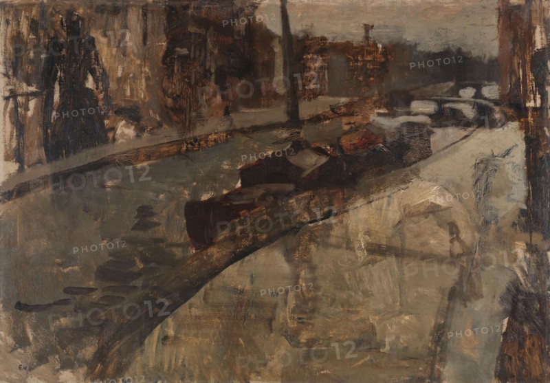 Prinsengracht near Lauriergracht, Amsterdam, c.1880-c.1923. Creator: George Hendrik Breitner.