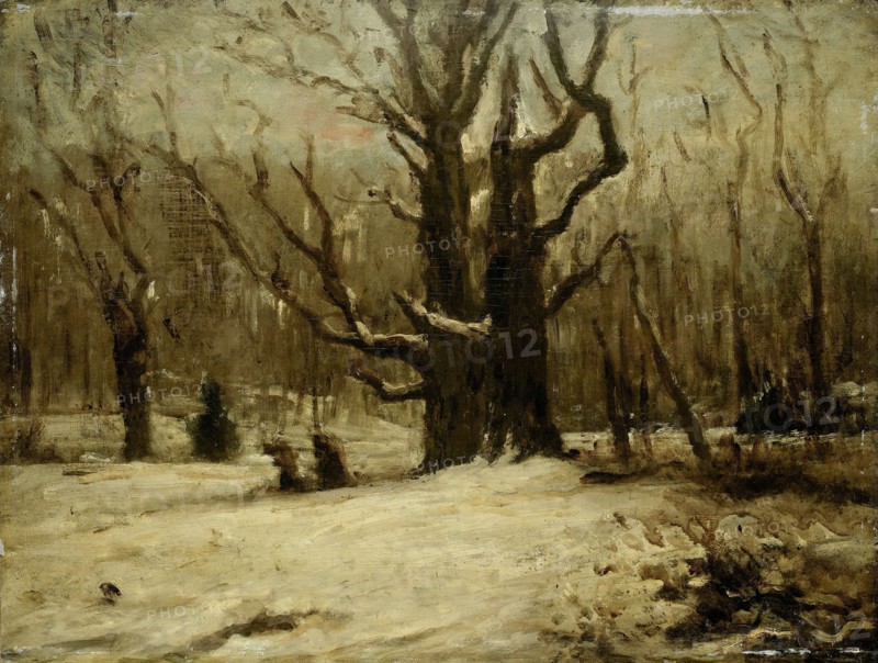 Winter Landscape, 1850-1877. Creator: Gustave Courbet.