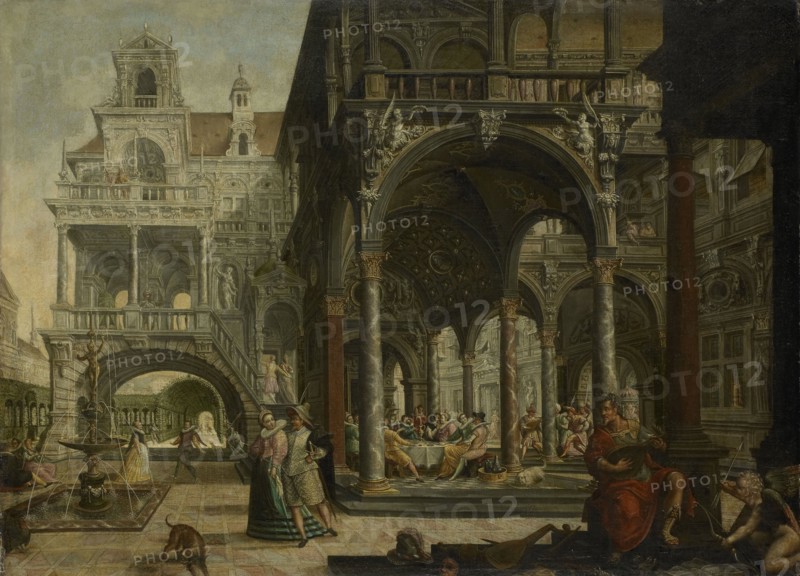 Imaginary Renaissance Palace, 1602. Creator: Hendrick Aerts.