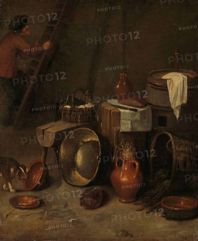 Still life in a stable, 1639-1649. Creator: Hendrik Potuyl.
