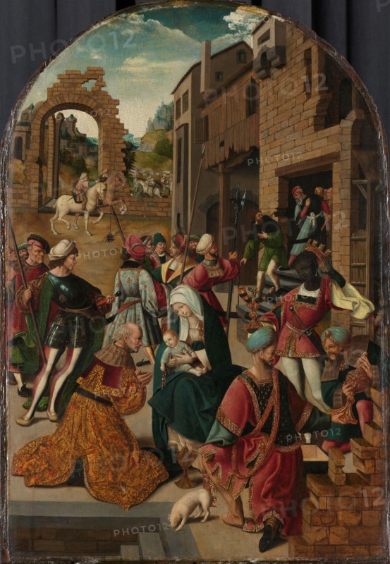 The Adoration of the Magi, c.1510-c.1515. Creator: Workshop of Jacob Cornelisz van Oostsanen.