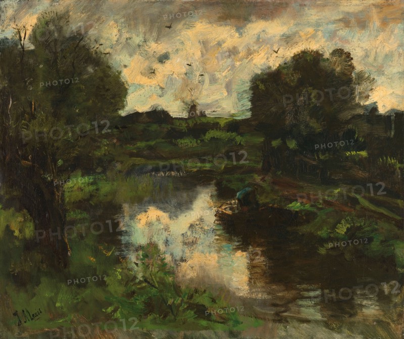 A Polder Landscape after a Thunderstorm, c.1892. Creator: Jacob Henricus Maris.