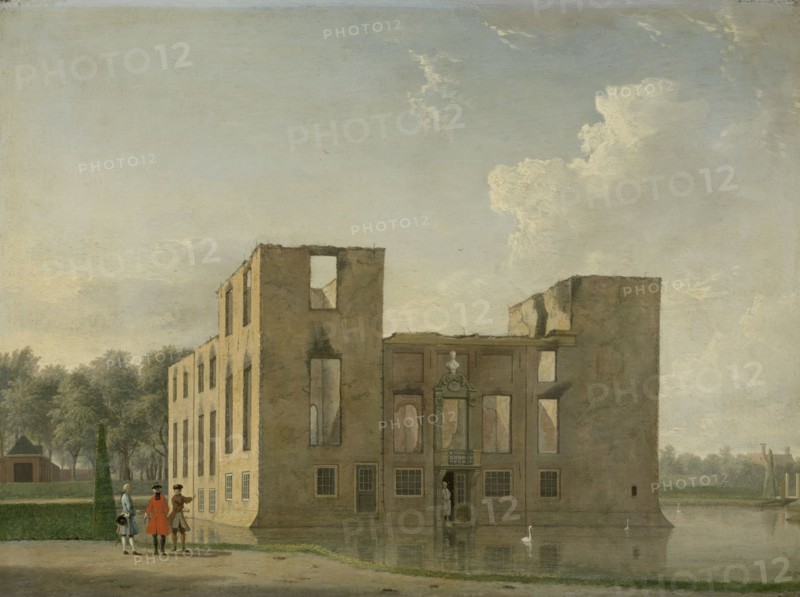 Rear View of Berckenrode Castle in Heemstede after the Fire, 1747. Creator: Jan ten Compe.