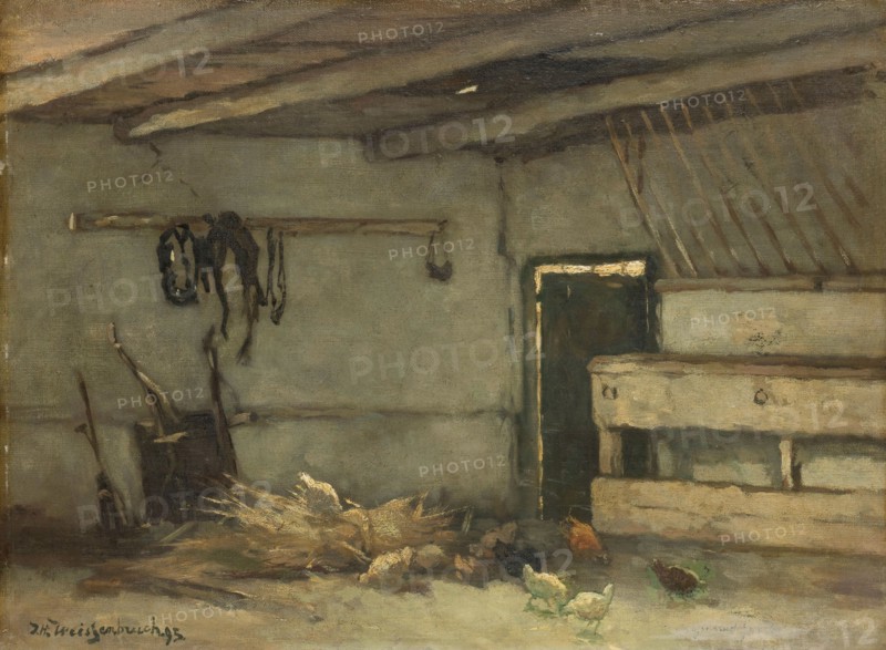 Interior of a Stable, 1895. Creator: Jan Hendrik Weissenbruch.