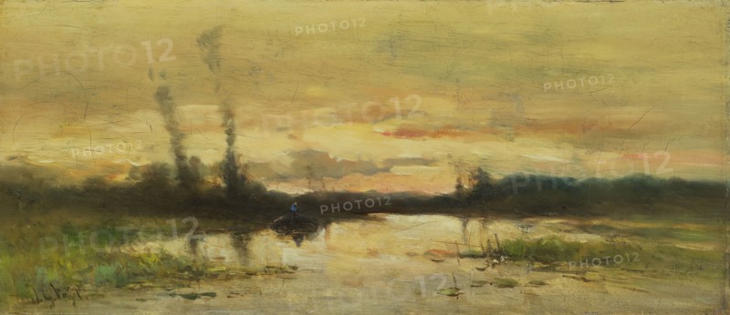 Canal landscape near Hilversum, 1880-1915.  Creator: Johannes Gysbert Vogel.
