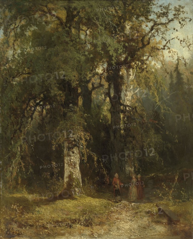 View in the Woods, c.1850-c.1890. Creator: Johannes Warnardus Bilders.