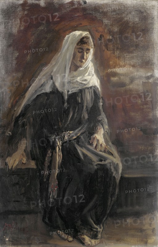 Seated woman, probably Michal, 1899. Creator: Jozef Israels.