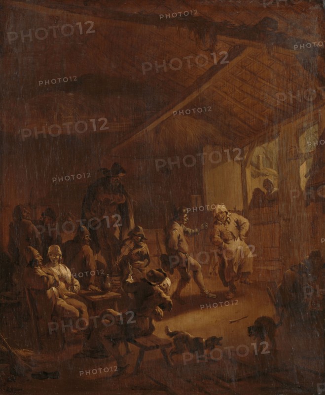 Peasants Dancing in a Barn, 1655-1683. Creator: Nicolaes Berchem.
