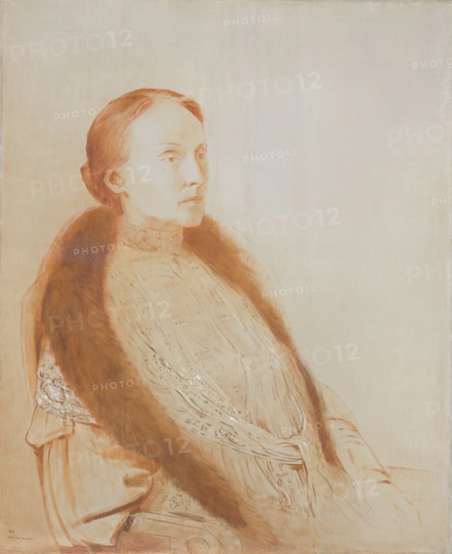 Portrait of A.M.L. Bonger-van der Linden, 1905. Creator: Odilon Redon.