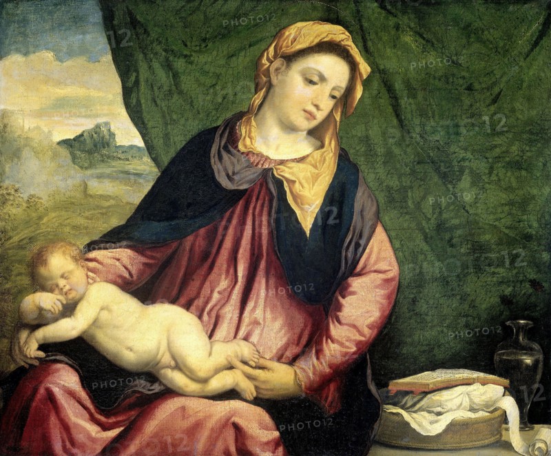 Madonna with Sleeping Child, 1540-1560. Creator: Paris Bordone.