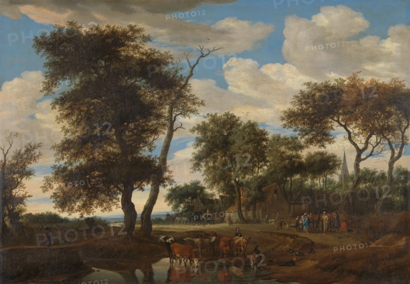 View of a village, 1663. Creator: Salomon Ruysdael.