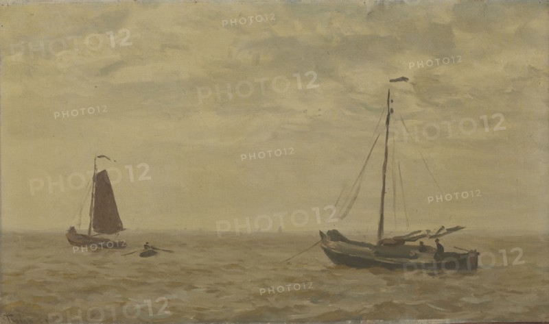 Seascape with fishing boats, 1910. Creator: Willem Bastiaan Tholen.
